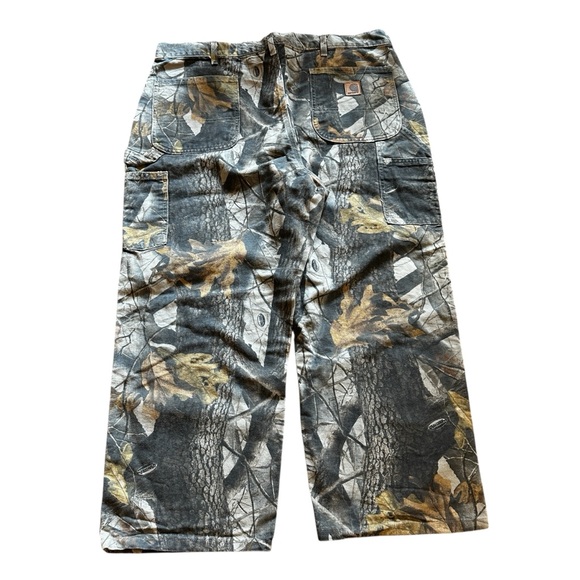 Vintage Carhartt Men’s Real Tree Camo Dungaree Carpenter Jeans Size 40X34 - Picture 4 of 9